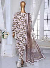 Sumi Printed Lawn Suits Stitched 3 Piece - SU25PL 03 BROWN